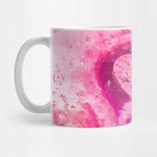 Dramabite Flamingo Pink Watercolor Painting Gift Wife Girlfriend Mug